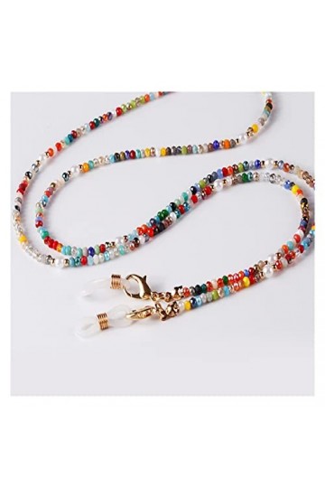 TKFDC Chaîne de lunettes de soleil for femmes Chaîne de masque décorative Porte-lunettes antidérapant Chaîne de cou for femme