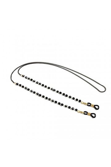 XOUVY Cordon en Perles de Cristal pour Lunettes de Soleil, chaîne, Sangle de Lunettes, Accessoire de Sangle de Lunettes Coul