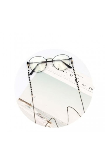 Sweden Chaîne de lunettes en métal noir, D, 70 cm