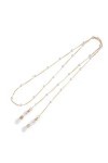 OQHAIR Chaîne à lunettes pendentif suspendu cou imitation perle chaîne en métal chaîne à lunettes corde D 75 cm 