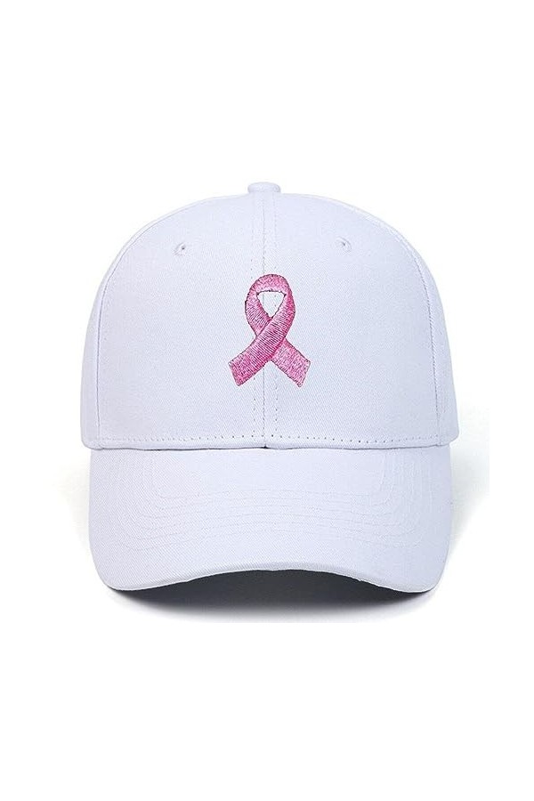 Chapeau De Ruban Rose pour Sensibilisation Au Cancer du Sein Casquettes en Serre Lavées Réglables Chapeaux De Classiques Capu