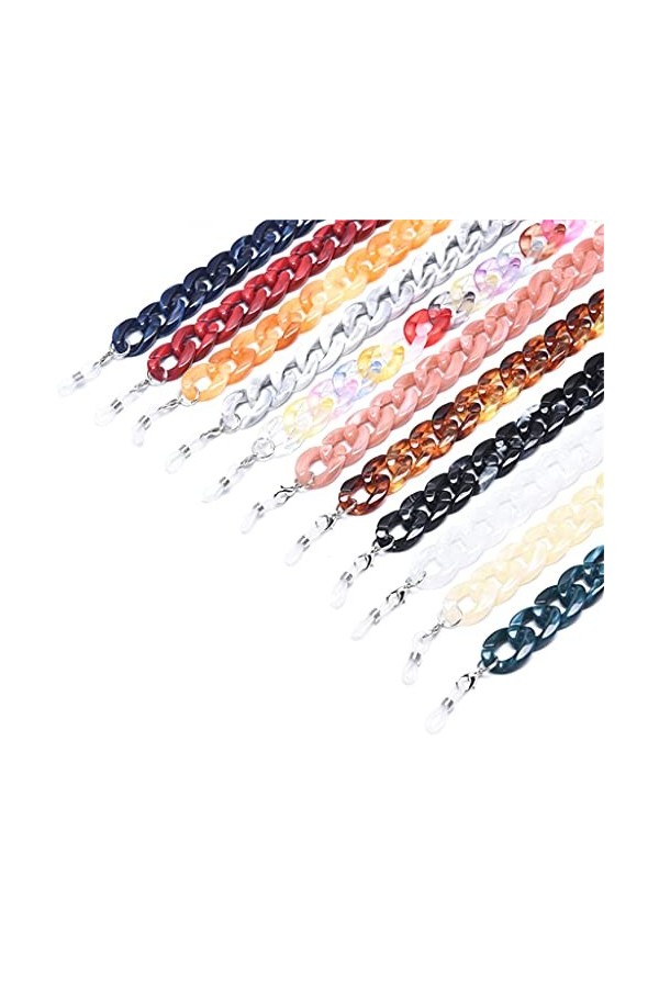 XOUVY Chaîne de Lunettes de Soleil en Acrylique Chaîne de Lunettes pour Dames Lunettes de Lecture Chaîne de Cou Suspendue Por