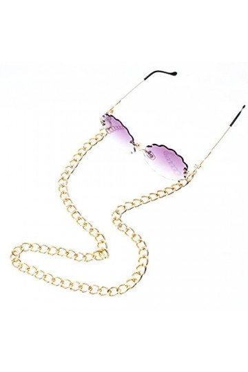 WJCCY Titulaire de la chaîne de lunettes pour femmes exagérées épaisses Hip Strap Strap Sunglasses Cordes Accessoires décontr