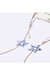 FSHGSA Chaîne à Lunettes Deux pièces Acrylique Étoile Or et Argent Corde à Lunettes
