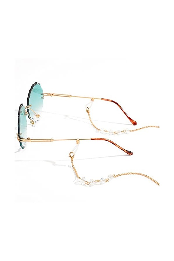 YANYUESHOP Chaînes de Lunettes de Soleil de Lecture en Cristal Transparent Perles Accessoires de Lanière pour Femmes Lunettes
