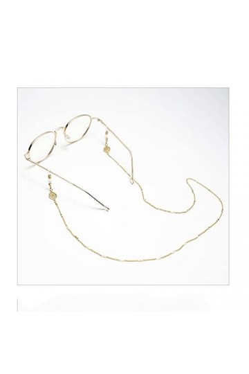 FIDDAA 2 pièces chaînes de Lunettes Porte-Sangle Lecture Verre Cordons lanière métal Verre Collier chaîne Lunettes de Soleil 