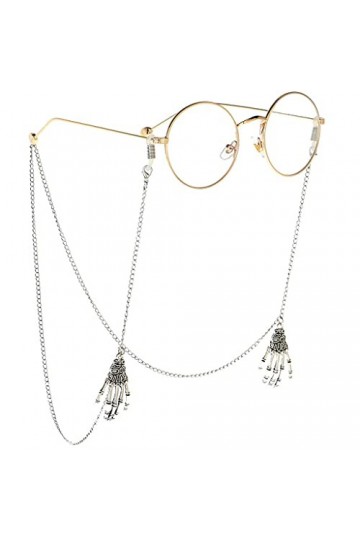 chaîne de lunettes Squelette chaîne de la chaîne de la chaîne de la chaîne à la main tenir des cornets cordons de lecture lun