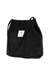 ZhengYue Sac Velours côtelé Dames Fille Lavable réutilisable Sac Transport Grand Sac à bandoulière Sac à Main Shopper pour éc
