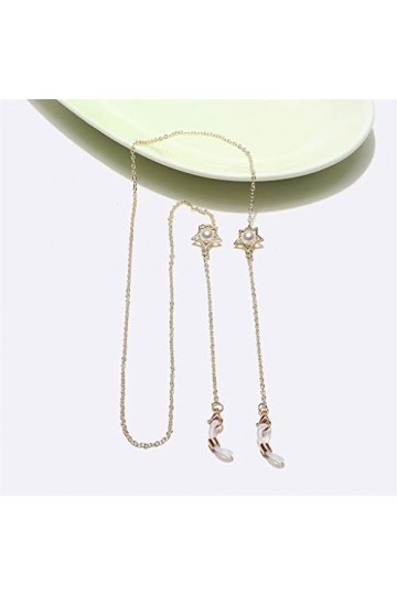 SUNMME Or Perle Fleur à la Main Lunettes chaîne Lunettes de Soleil Lunettes de Soleil Accessoires Lunettes chaîne