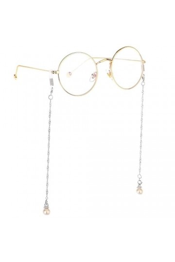 OQHAIR Chaîne de perles chaîne à double boucle multifonctionnelle chaîne de lunettes de soleil chaîne de lunettes de lunettes