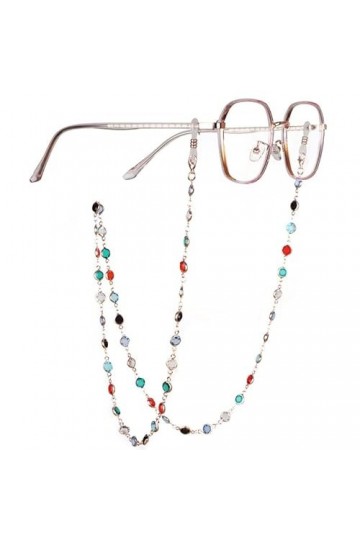 OQHAIR Chaîne de lunettes Lunettes de soleil Chaîne strass colorée Chaîne de lunettes de soleil D 75 cm 