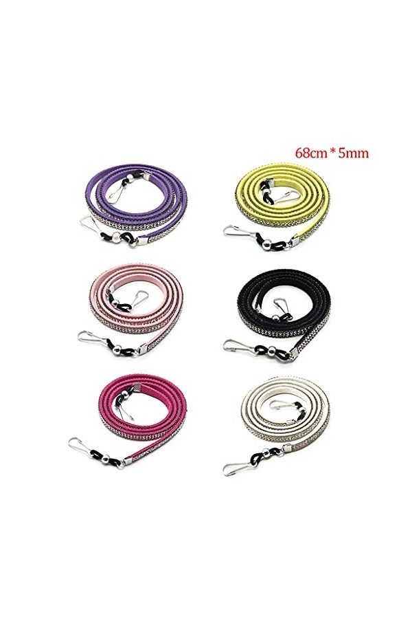 XOUVY 1 Paquet de Lunettes avec chaîne Lunettes de Soleil Lunettes Sangle Support de lanière Accessoires de Lunettes chaîne d