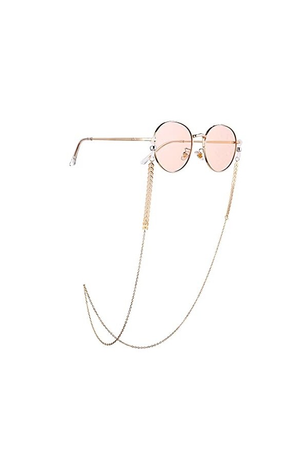 chaîne de lunettes Chaîne de forme de feuille OL Lanière à chaîne de lunettes de style Lecture de lunettes Chaînes Femmes Acc