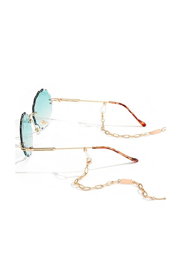 chaîne de lunettes Lunettes de soleil en métal Chaîne Cristal Lunettes Lanière Collier Cordon Cordon Femmes Bijoux Végétales 