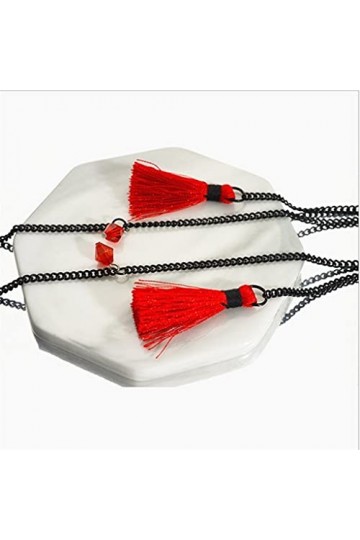 chaîne de lunettes Bohême Cordons de cristal à glands rouges Lecture Lunettes Chaîne Chaîne Femmes Sunglasses Accessoires Lan