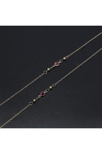 SUNMME Accessoires de Mode Chaîne de Lunettes Chaîne de Lunettes en Laiton Perles de Verre Chaîne de Lunettes à la Main