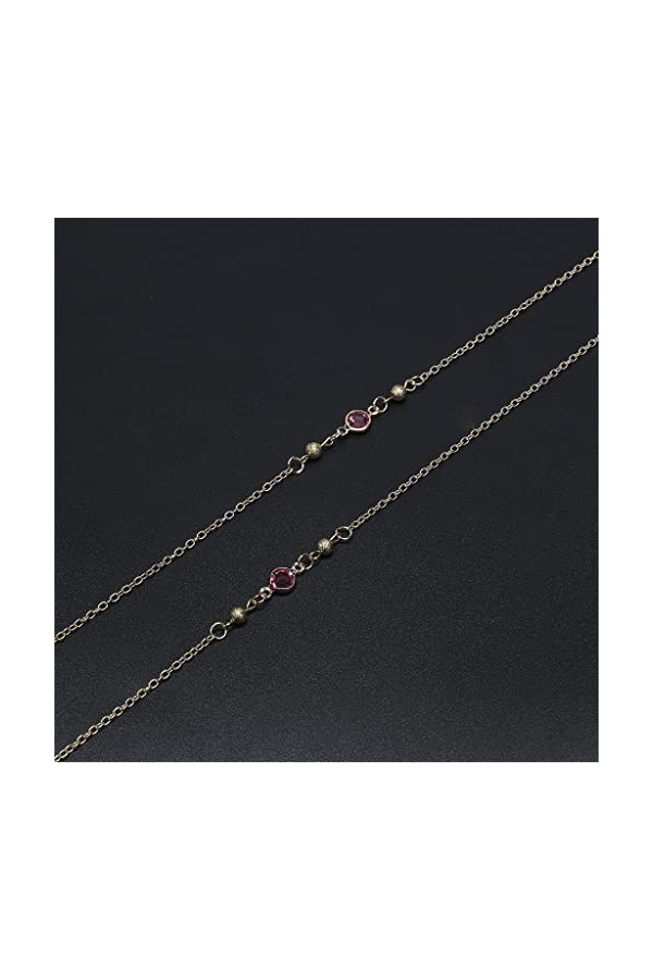 SUNMME Accessoires de Mode Chaîne de Lunettes Chaîne de Lunettes en Laiton Perles de Verre Chaîne de Lunettes à la Main