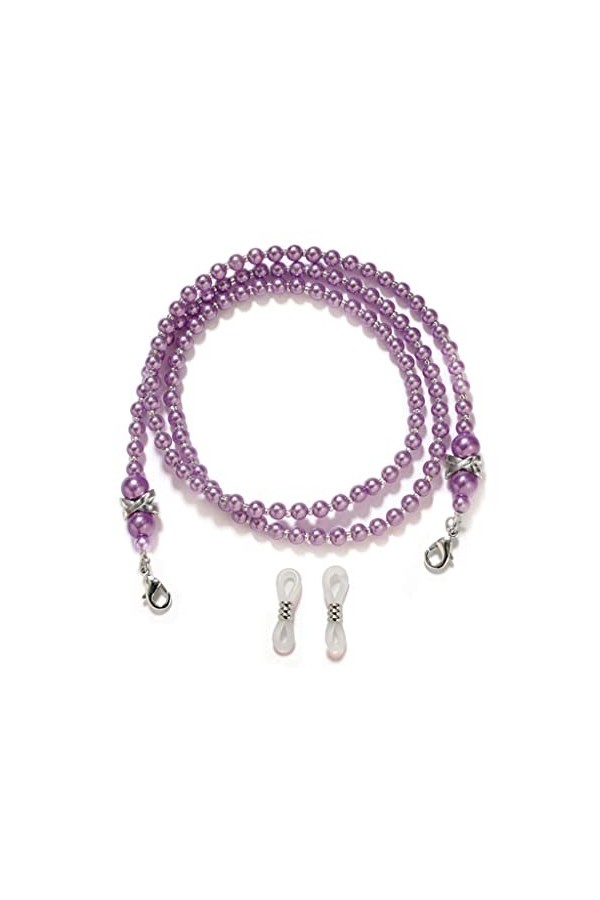 TKFDC Chaîne de lunettes de soleil perle portant le cou tenant des masques de cordon de lanière perlée lunettes de soleil lun