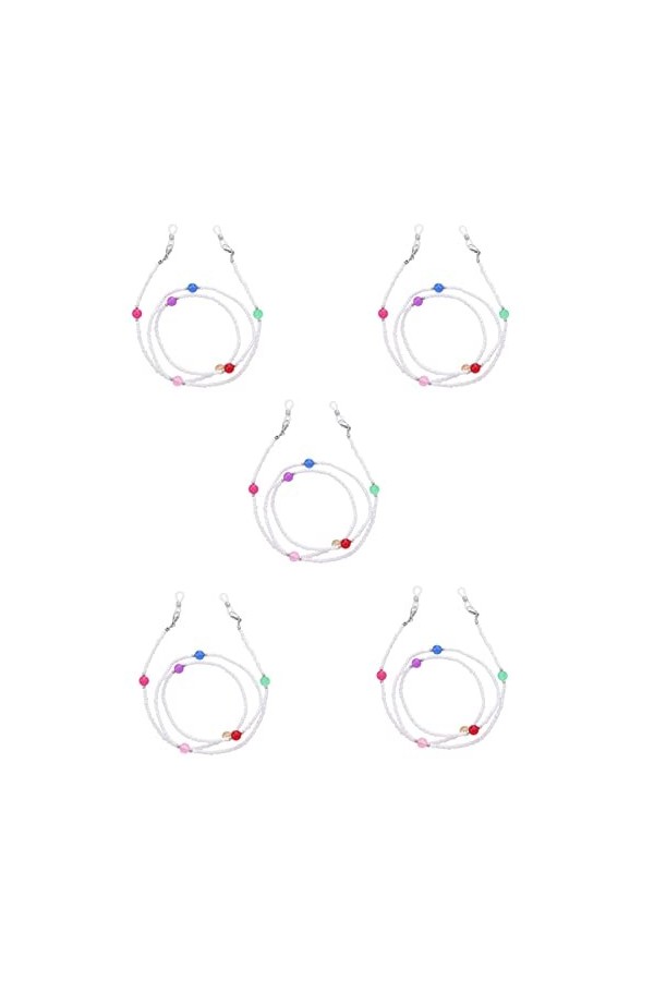 5 morceaux de chaîne for les yeux en alliage, antirouille, imperméable, beau design, antidérapant, anti-chute, adapté aux mas