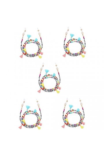 BREAKA 5 morceaux de chaîne for les yeux en alliage, solide et durable, beau design, antidérapant, anti-chute, adapté aux mas