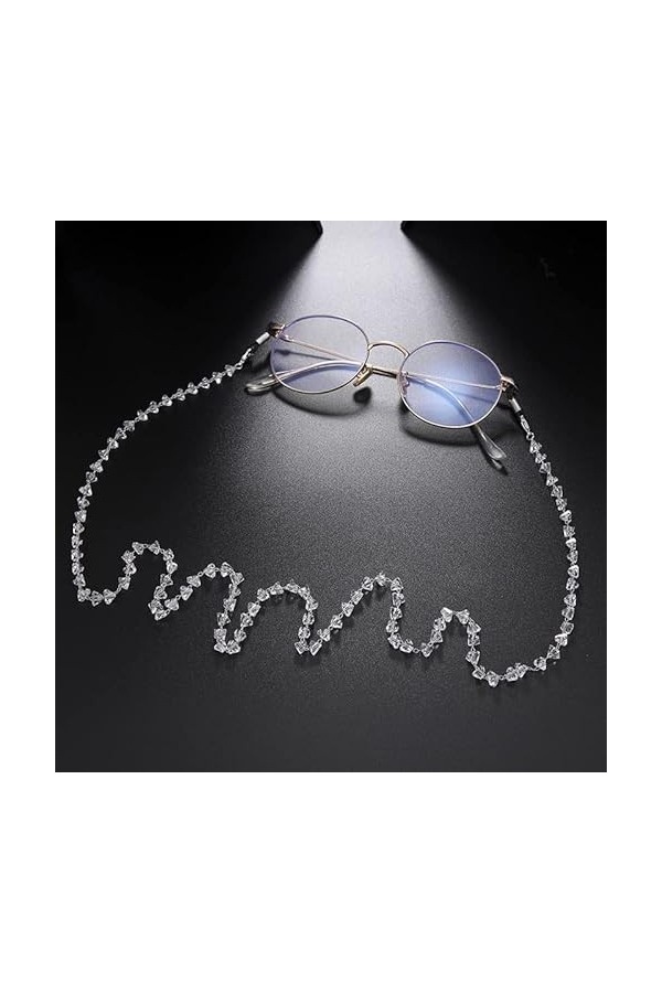 FIDDAA Chaîne de Lunettes Lunettes perlées Lunettes de Soleil lanière Sangle de retenue for Hommes et Femmes Color : Gold, S