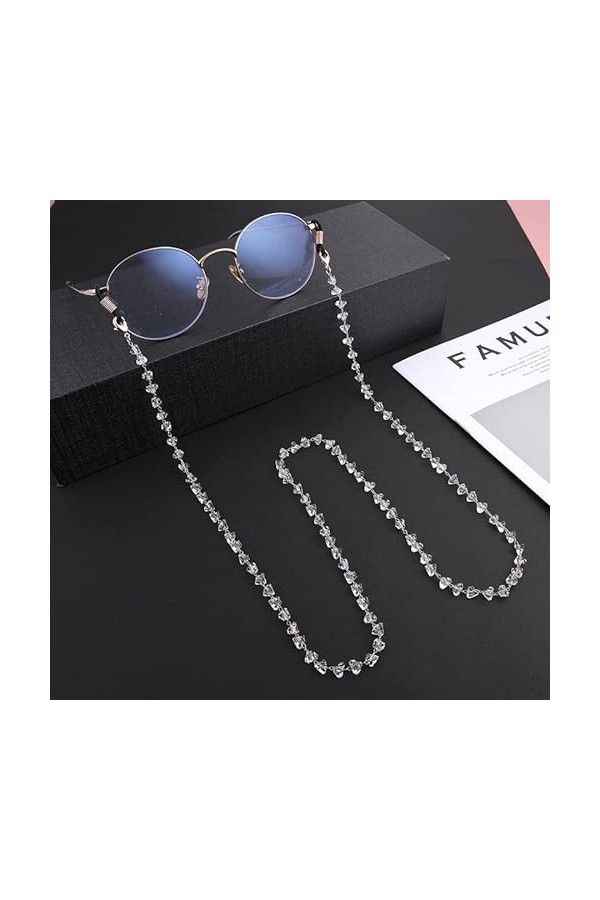 FIDDAA Chaîne de Lunettes Lunettes perlées Lunettes de Soleil lanière Sangle de retenue for Hommes et Femmes Color : Gold, S