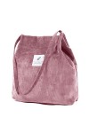 ZhengYue Sac Velours côtelé Dames Fille Lavable réutilisable Sac Transport Grand Sac à bandoulière Sac à Main Shopper pour éc