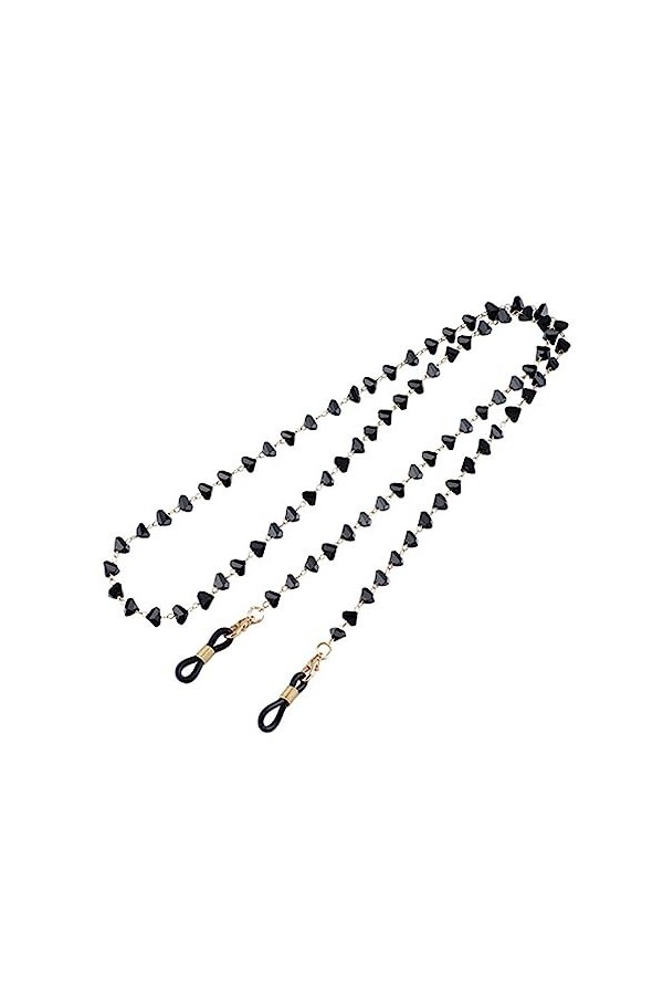 OQHAIR Triangle Cristal Lanyard Lunettes Chaîne Suspendus Cou Sun Eye Chaîne Pendentif Lunettes De Soleil Chaîne D 75 cm 