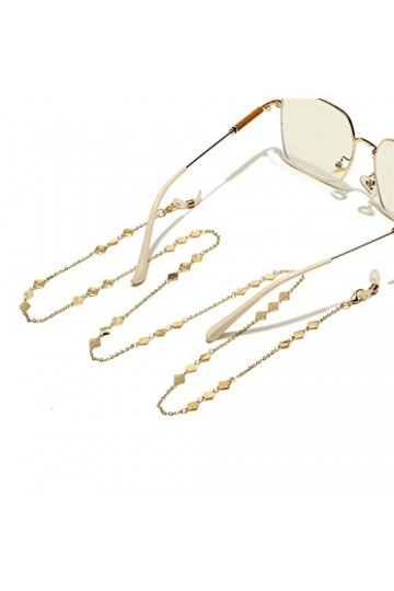 XOUVY Chaîne de Lunettes Populaire métal Lunettes Corde Or Diamant Pendentif à la Main Lunettes chaîne Lunettes Corde D Tall