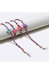 ZLXDP Corde de Lunettes de chaîne de Verres de Perles de Riz de Couleur mélangée de chaîne Faite à la Main de Mode