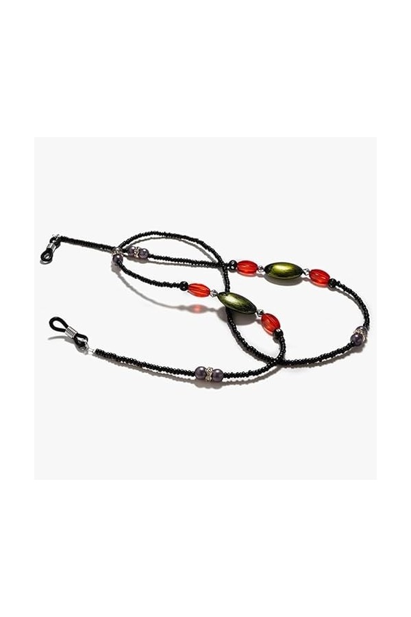 JJZXD Chaîne de Lunettes chaîne Accessoire Oeil chaîne préservant la Couleur plaqué Boule de Cristal chaîne de Lunettes