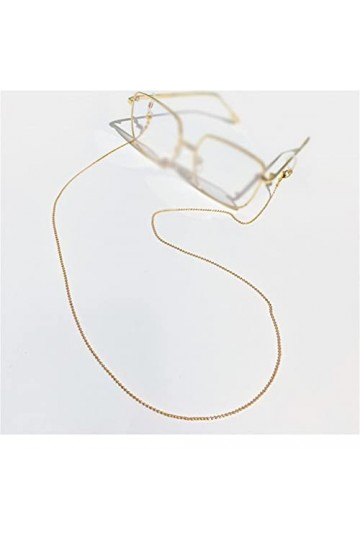 SDFGH Lanière de lunettes en or modèle de base chaîne de lunettes femme cou suspendu anti-allergie lanière de lunettes anti-d