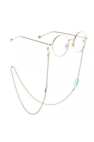 JJZXD Pas Facile à décolorer chaîne de Perles chaîne de Lunettes en Cristal Acrylique chaîne de Lunettes antidérapante Color