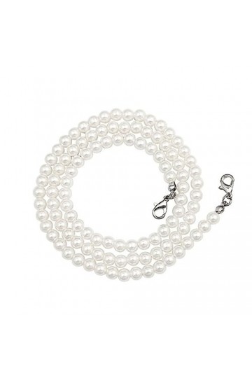 JJZXD Imitation Perle Lunettes Longe Chaîne Antidérapante Color : Argento, Size : 60 