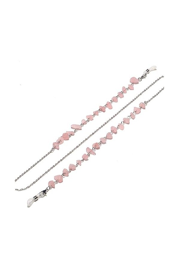 DOUBAO Chaîne en Poudre de Cristal Pas Facile à estomper Chaîne de Lunettes à la Main Color : Argento, Size : 70cm 