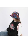 XYIYI Bobs Chapeau Océan Multicolore Réversible Seau Chapeau Pêche Chapeau De Soleil pour Femmes Filles