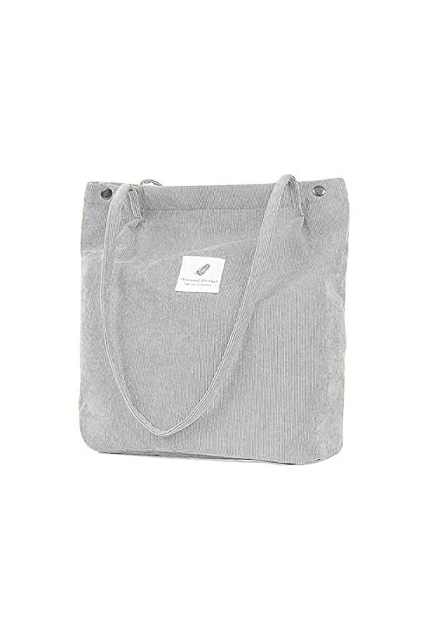 ZhengYue Sac Velours côtelé Dames Fille Lavable réutilisable Sac Transport Grand Sac à bandoulière Sac à Main Shopper pour éc