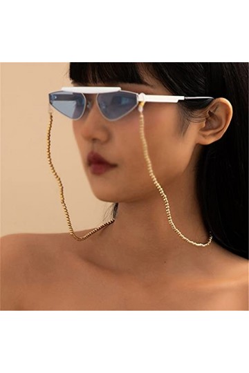 WJCCY Chaîne de perles acrylique de hip hop pour lunettes Cordons de cou lunettes de soleil Lanyard Femmes Reading Lunettes A