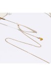 SUNMME Accessoires Cordon de Lunettes en métal Or Pendentif Banane chaîne de Lunettes Accessoires de Mode