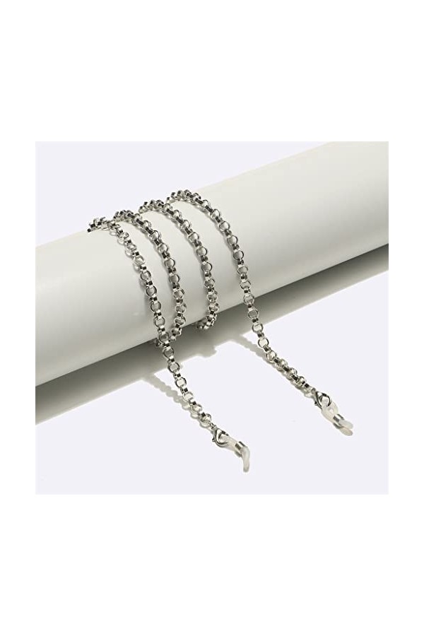 SUNMME Lunettes Rondes chaîne Suspendue presbytie Anti-Perte Lunettes Anti-Chute Corde Lunettes chaîne