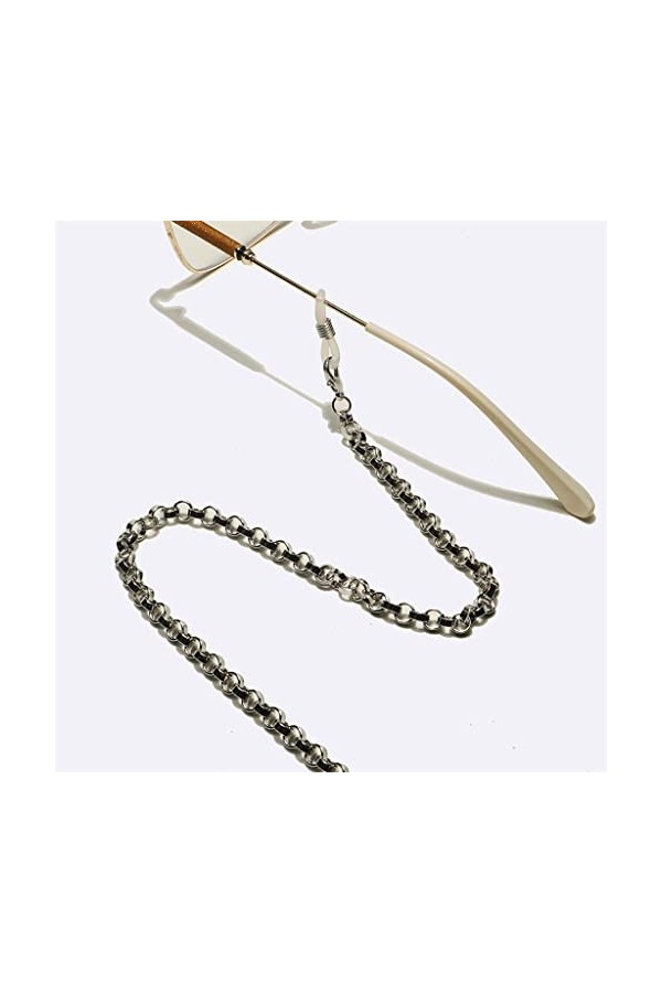 SUNMME Lunettes Rondes chaîne Suspendue presbytie Anti-Perte Lunettes Anti-Chute Corde Lunettes chaîne