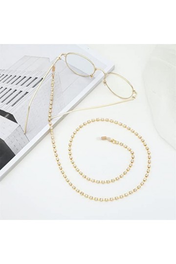 Strass Antidérapant Lunettes Chaîne Mode Lunettes Corde Longe Lunettes Accessoires