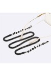 SUNMME Lunettes en métal Corde Lunettes Accessoires chaîne de Lunettes Pas Facile à décolorer chaîne de maïs Noir Audacieux