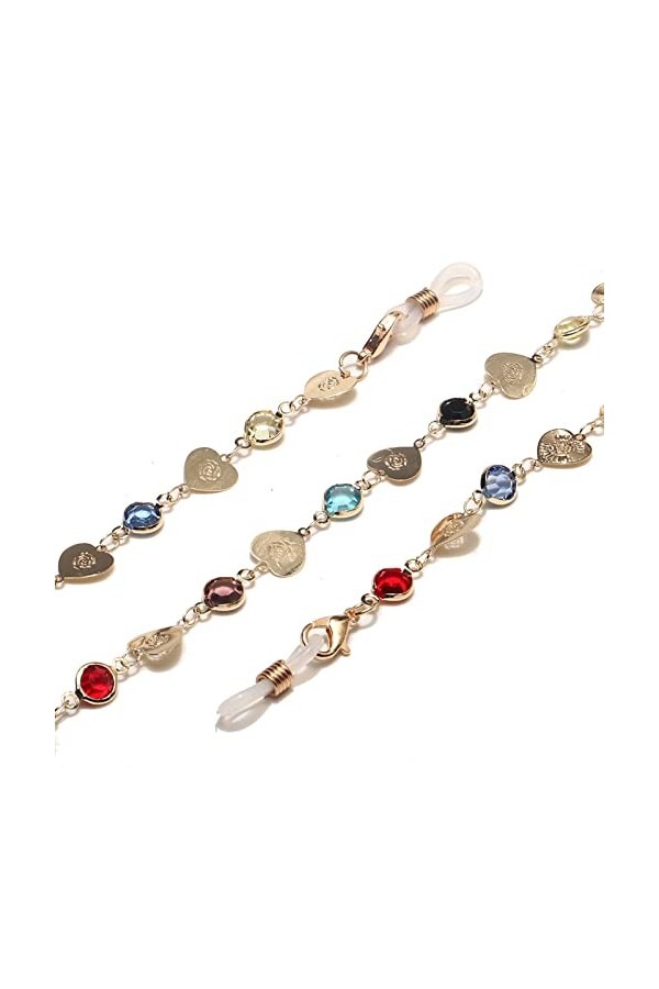 SUNMME Chaîne de Lunettes de Corde de Lunettes de Lunettes de Verre coloré dor de Mode