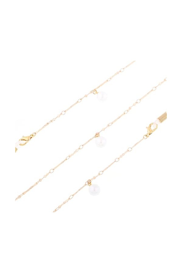 SUNMME Chaîne à la Main en Or Rose chaîne de Lunettes Suspendus Cou Perle Longue Section Lunettes de Lecture chaîne Anti-Pert