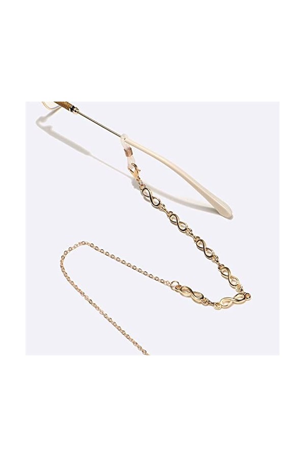 SUNMME Chaîne de Lunettes à la Main numérique en Or, Lunettes de Soleil en Corde, Accessoires Exquis, Accessoires de Cadre