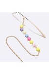 SUNMME Chaîne de Lunettes en Corde de Lunettes en métal Pas Facile à décolorer étoile dorée de 8 mm