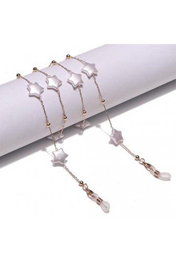 SUNMME Fashion Set Lunettes Chaîne Feuilles Colorées Lunettes Corde