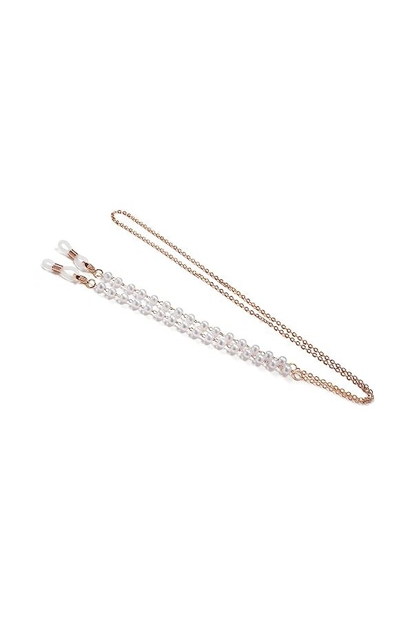 OQHAIR Corde Lunettes Chaîne Chaîne Chaîne Décorative Perle Lunettes Chaîne Lunettes de Soleil Longe Couleur : 3-pack, Taill