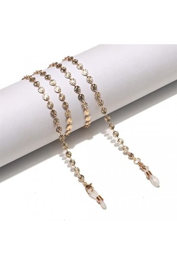 SUNMME Élégant et Simple, ne se décolore Pas Facilement, chaîne de Lunettes Ronde avec Impression en cuivre.